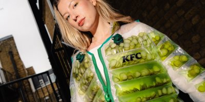 KFC se pouští do módy, řetězec představil bundu s nakládačkami, součástí je i brčko na upíjení láku