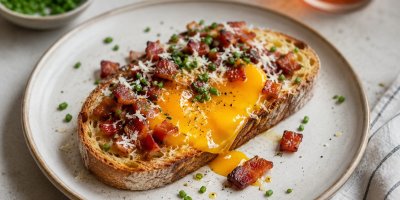 Instagramový toast s pečeným žloutkem v olivovém oleji stojí za vyzkoušení. Chutná lépe než klasické vejce