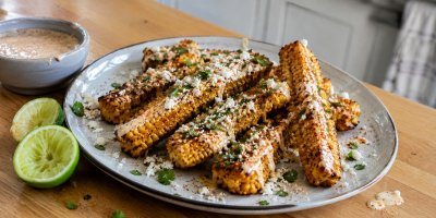 Pečená kukuřičná žebírka s limetkovou omáčkou: Křupavý letní recept z horkovzdušné fritézy