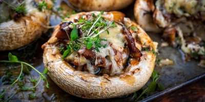 Portobello na grilu plněné sýrem a bylinkami: Letní pochoutka, která zasytí i bez masa