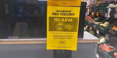 Albert mimořádně nabízí slevu na zdravé potraviny všem zákazníkům. Dříve byla jen v aplikaci