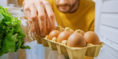 Uchovávání vajíček ve dveřích lednice není vhodné