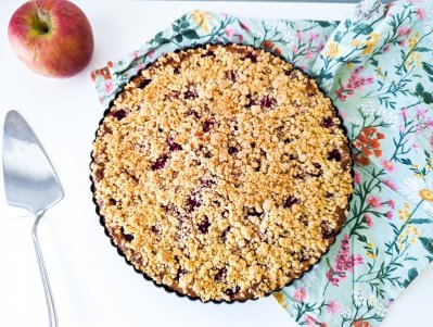 Malinový koláč v koláčové formě