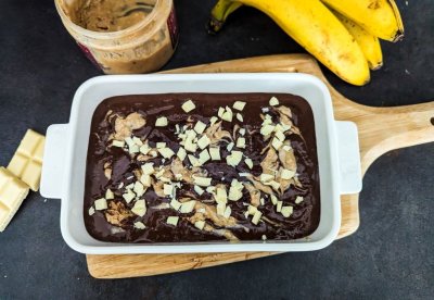 Brownies z arašídového másla v pekáčku