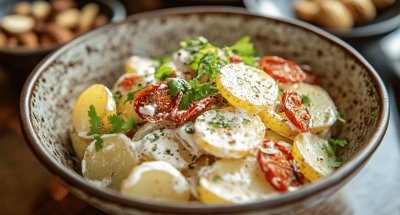 Bramborový salát se sušenými rajčaty