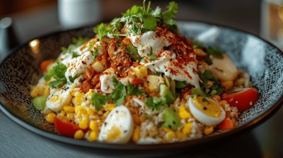 Barevný salát s kuřecím masem