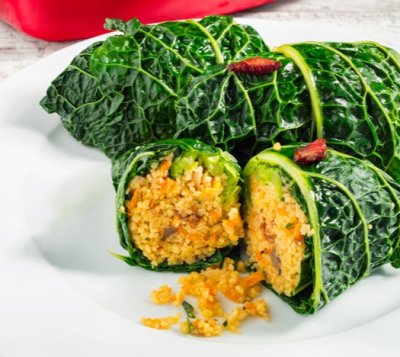 Kapustové listy plněné kuskusem