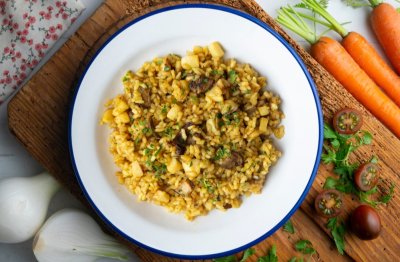 Zeleninové rizoto s houbami