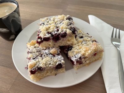 Borůvková buchta s drobenkou