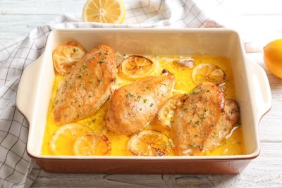 Kuřecí prsa v citronové omáčce