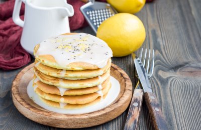 Chia lívance s citronovou polevou