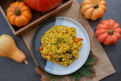 Rizoto s dýní a kaštany