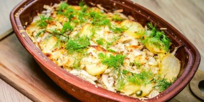 Gratinované brambory s fenyklem