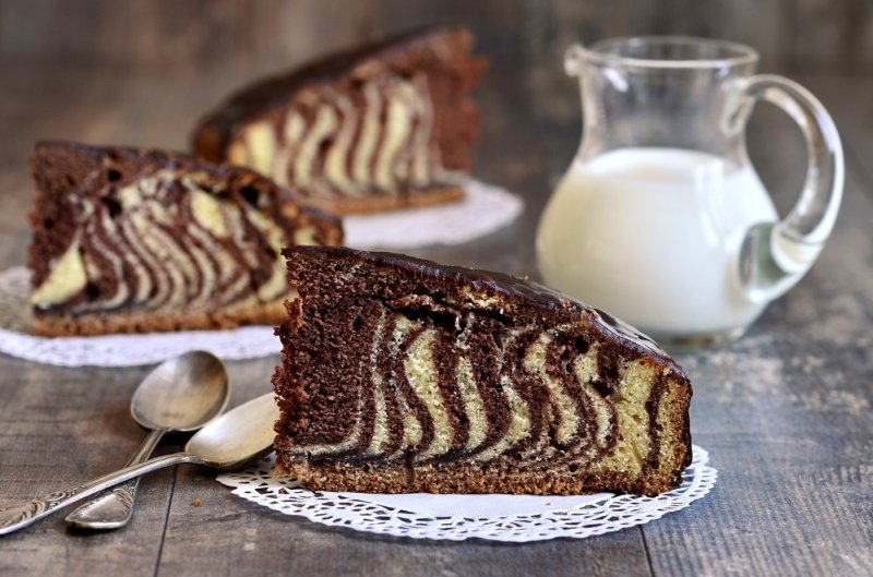 Zebra koláč
