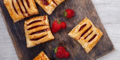 Jahodové šátečky s tvarohem