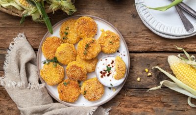 Polentové placky s parmazánem