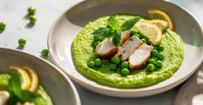 Kuřecí prsa s hráškovým pyré