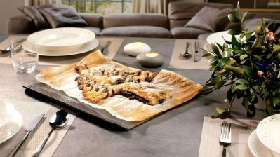 Čokoládový strom z listového těsta