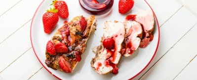 Kuřecí prsa s jahodovým přelivem