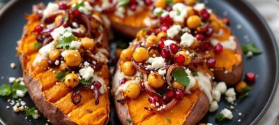 Plněné batáty z grilu