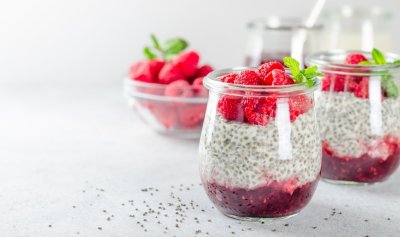 Chia puding s malinami