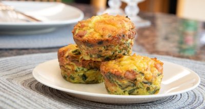 Cuketový nákyp s uzeným masem