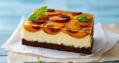 Švestkový koláč s želé a tvarohem