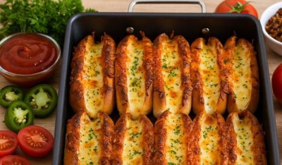 Zapečené hotdogy v troubě