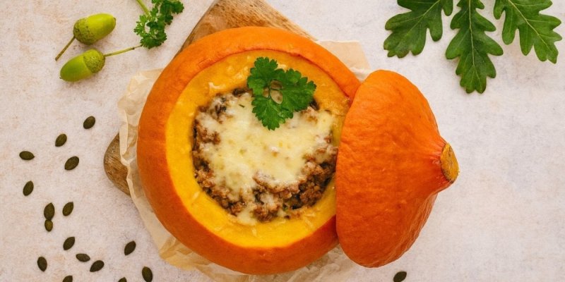 Plněná hokkaido dýně s mletým masem