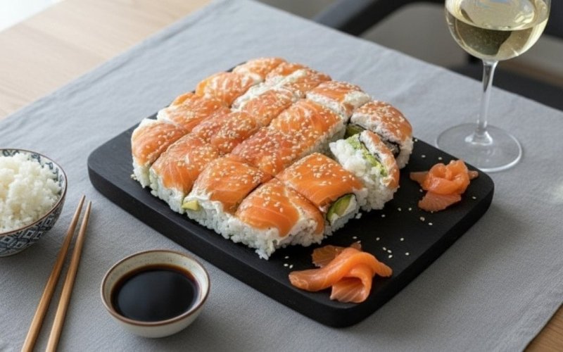 Sushi na plech bez rolování