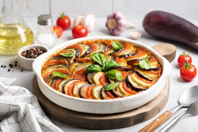 Voňavé ratatouille z cuket, lilků a rajčat