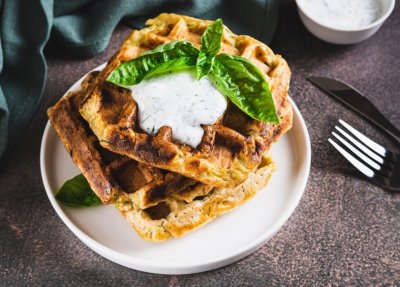 Sýrové vafle s polníčkem