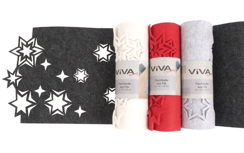 Vesna Dekorativní vyřezávaná štola Hvězdy 140x26 cm