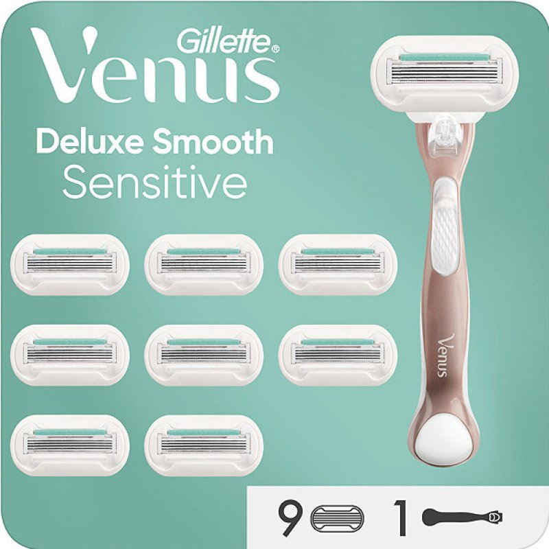 GILLETTE Venus Deluxe Smooth + hlavice 9 ks