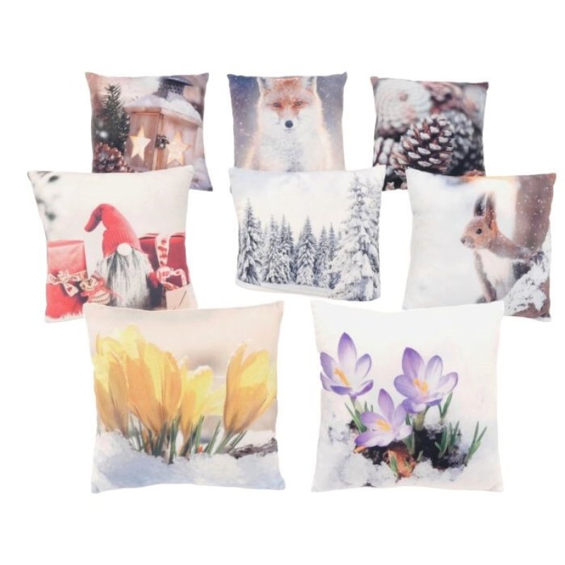Vesna Dekorační polštářek Zimní motivy 25x25 cm mix