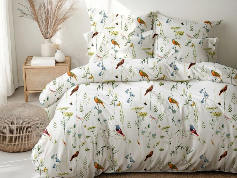 Vesna Povlečení krep Příroda 140x200 + 70x90 cm