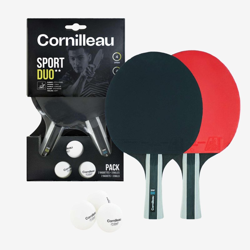Sada 2 pálek na stolní tenis + 3 míčky Duo Pack