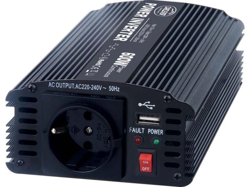 Měnič napětí z 12/230V, USB, 600W - DO STU35612