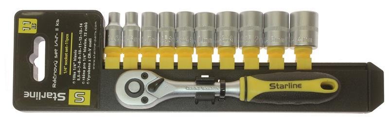 Ráčnový set 1/4" Starline - 11 ks - NR RW14-11