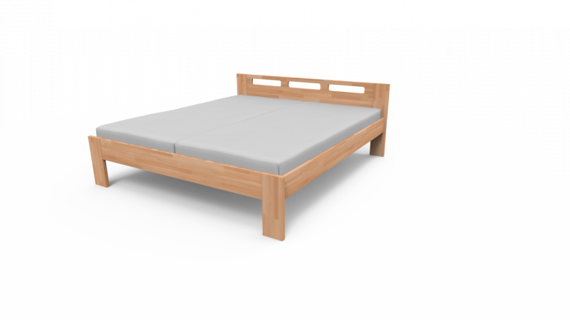 Vesna Postelový set s matracemi a lamelovými rošty 180x200 cm přírodní buk